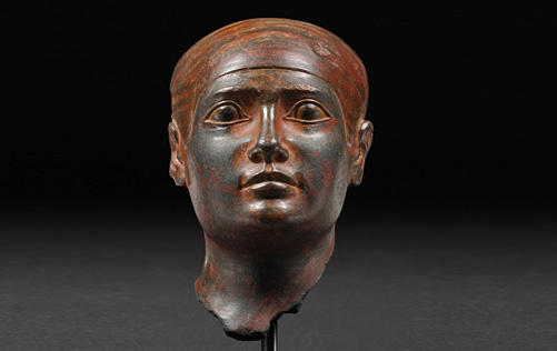 Head of a statue of the Old Kingdom